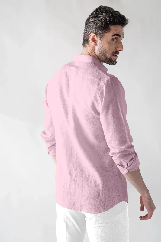 Linen Soft Touch Pink Shirt