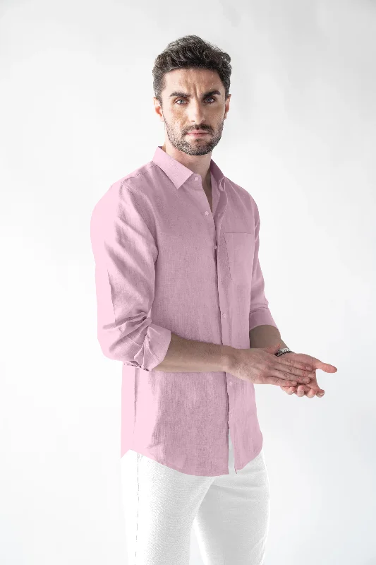 Linen Soft Touch Pink Shirt