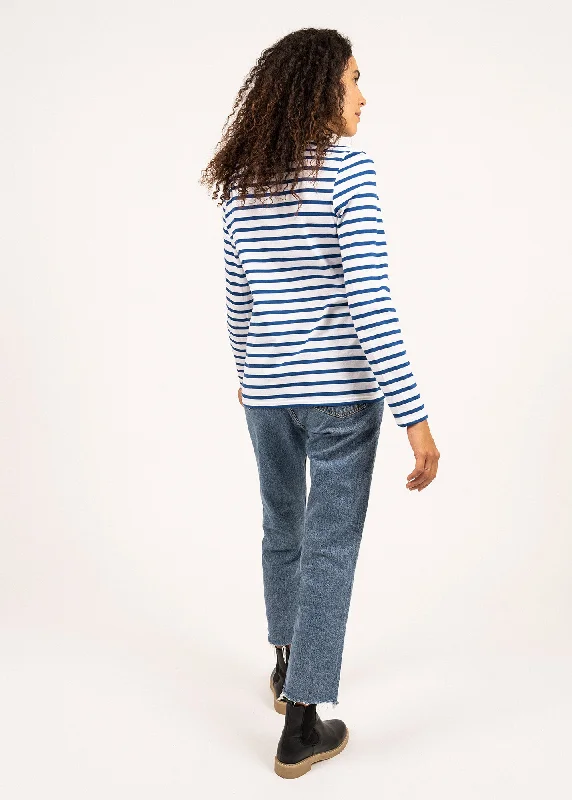 Minquidame striped sailor shirt - regular fit, in light cotton (NEIGE/GITANE)