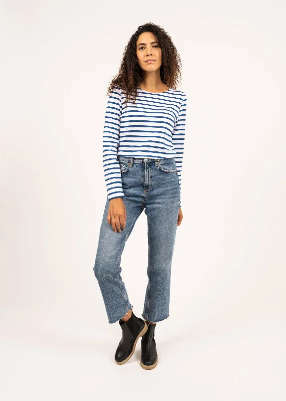 Minquidame striped sailor shirt - regular fit, in light cotton (NEIGE/GITANE)