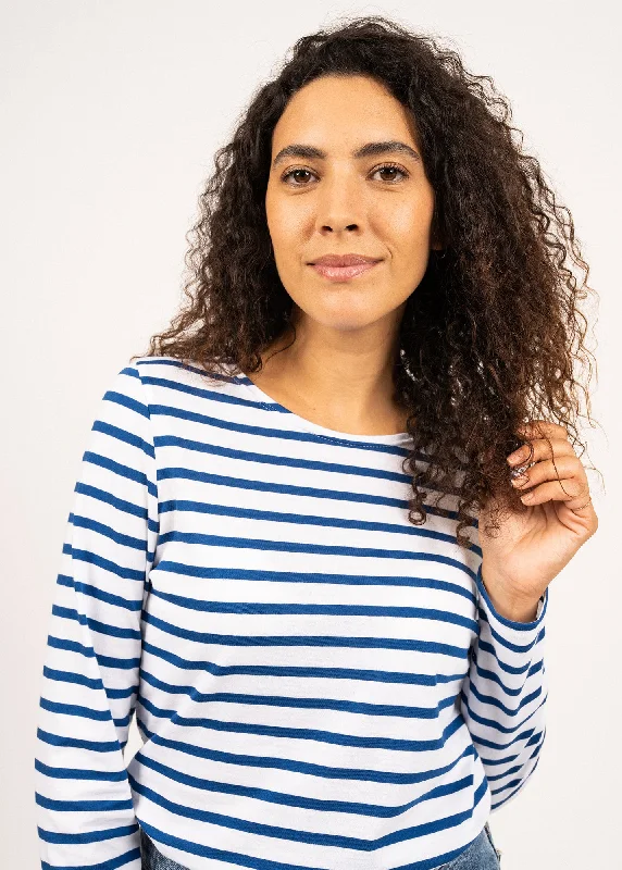 Minquidame striped sailor shirt - regular fit, in light cotton (NEIGE/GITANE)