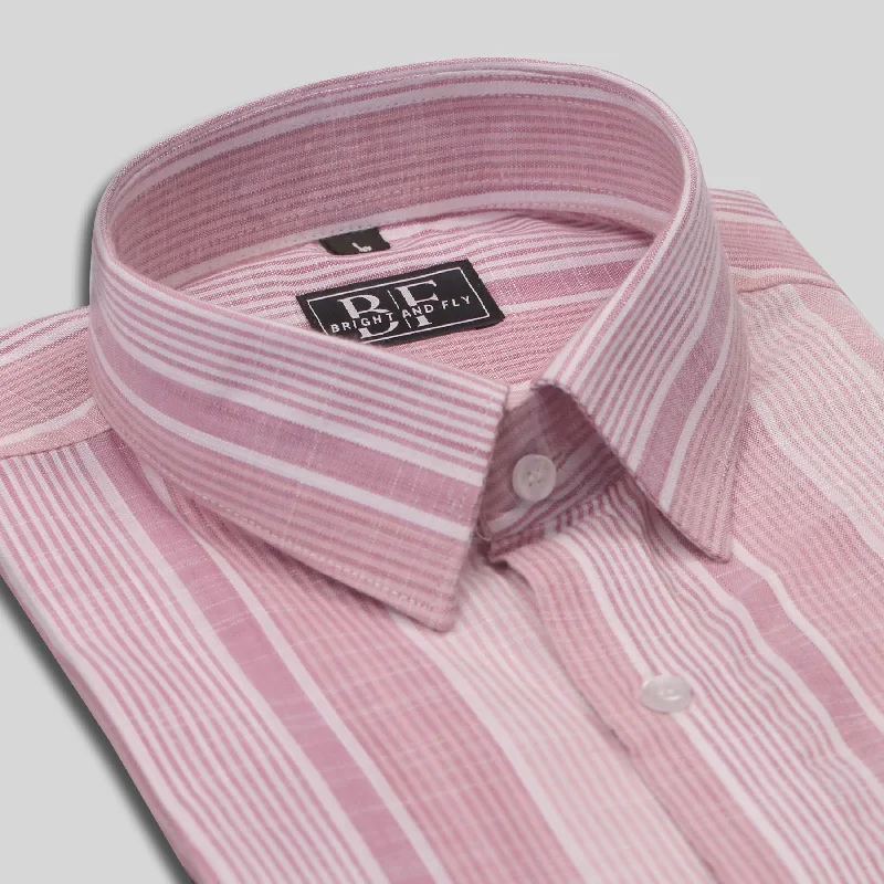 COTTON STRIPED SHIRT Pink White