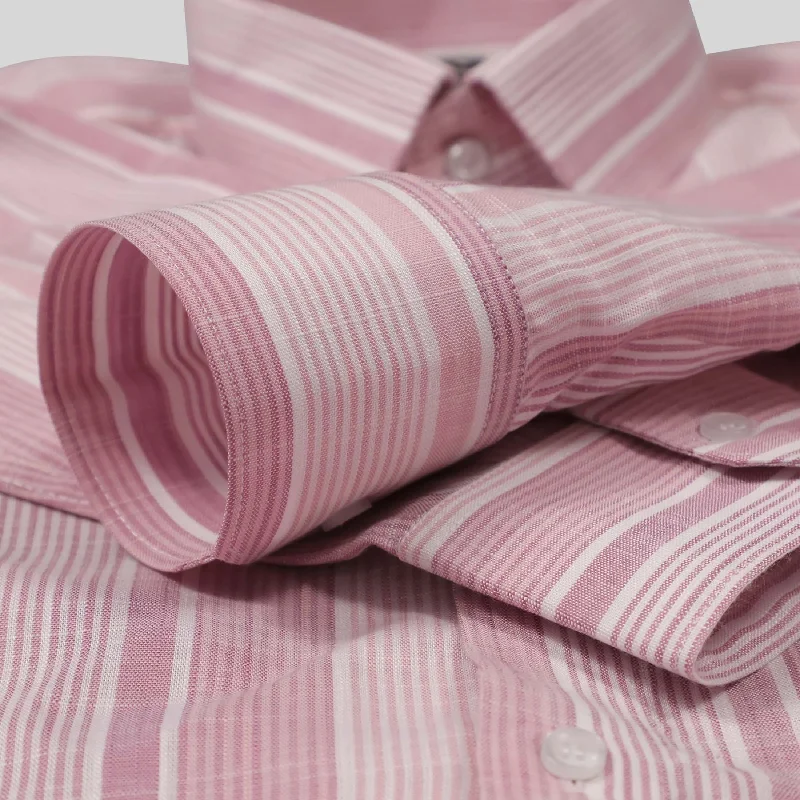 COTTON STRIPED SHIRT Pink White