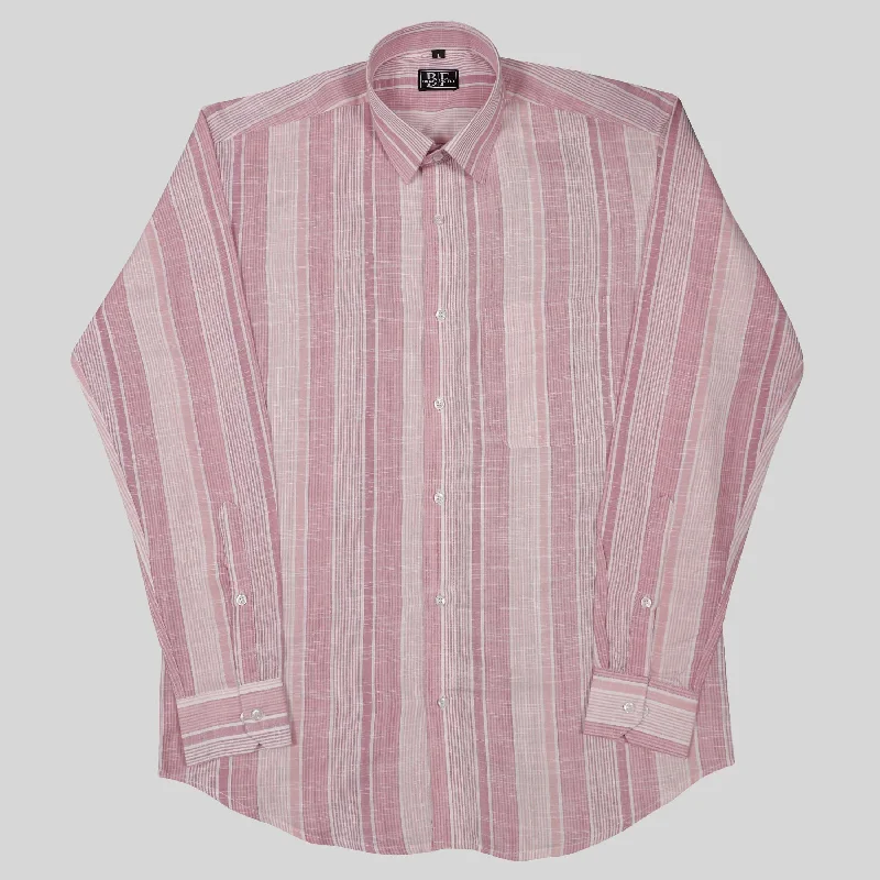 COTTON STRIPED SHIRT Pink White