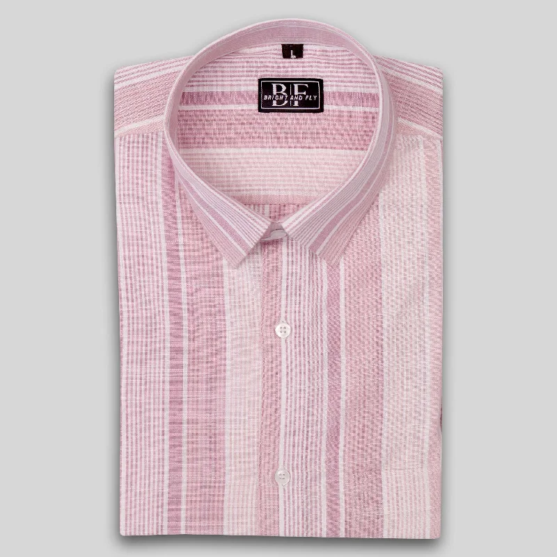 COTTON STRIPED SHIRT Pink White