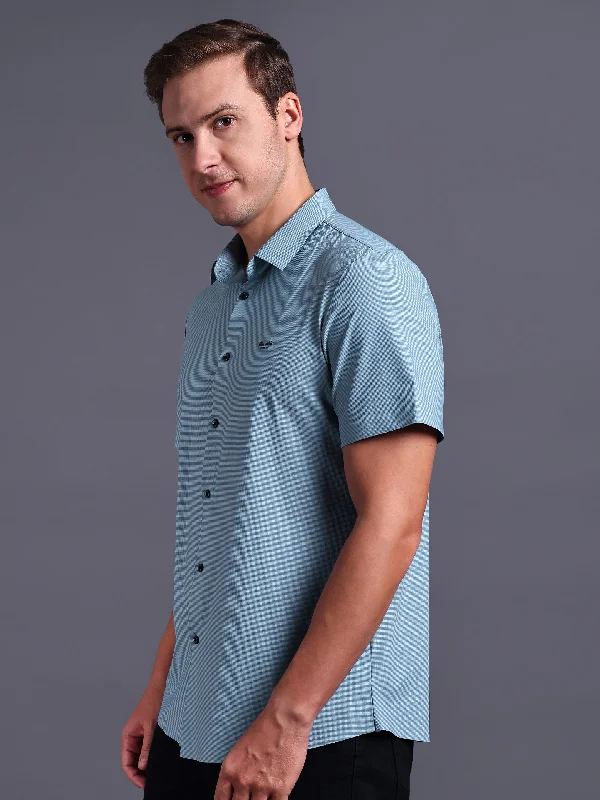 Sky Blue Stretchable Imported Shirt