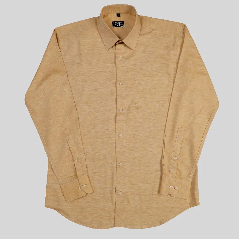 CLASSIC COTTON SHIRT Spreaded Wheat