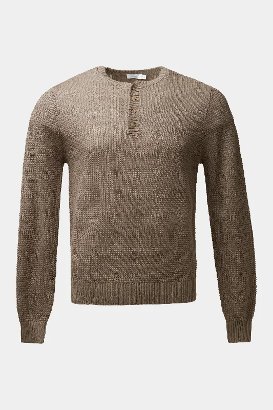 Linen Henley Sweater