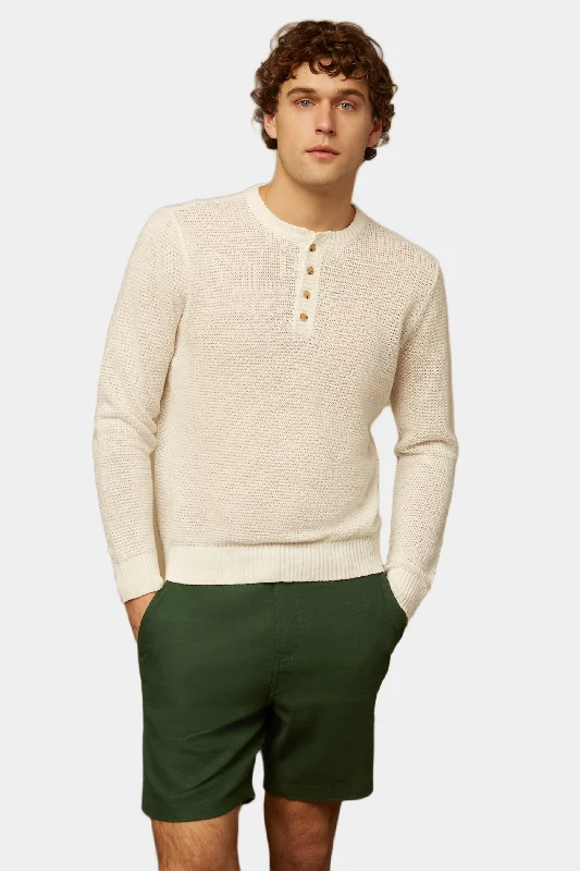 Linen Henley Sweater