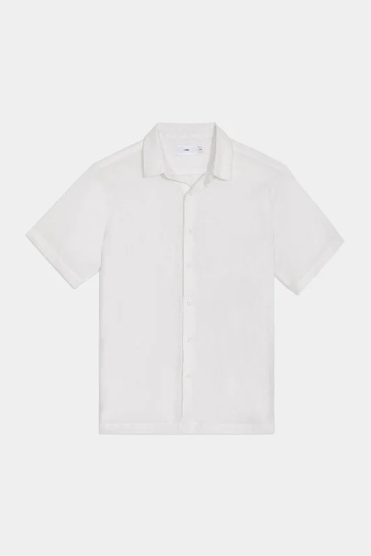 Short Sleeve Stretch Linen Shirt