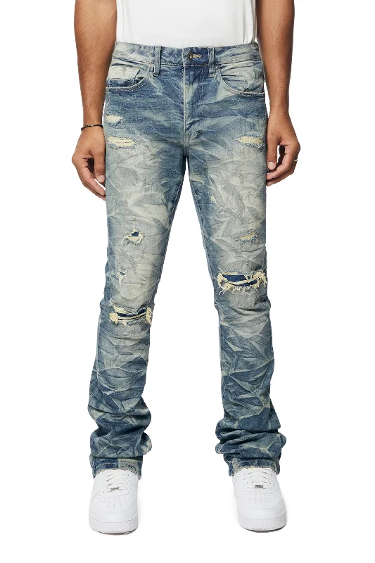 Essential Stacked Denim Jeans - Hunter Blue