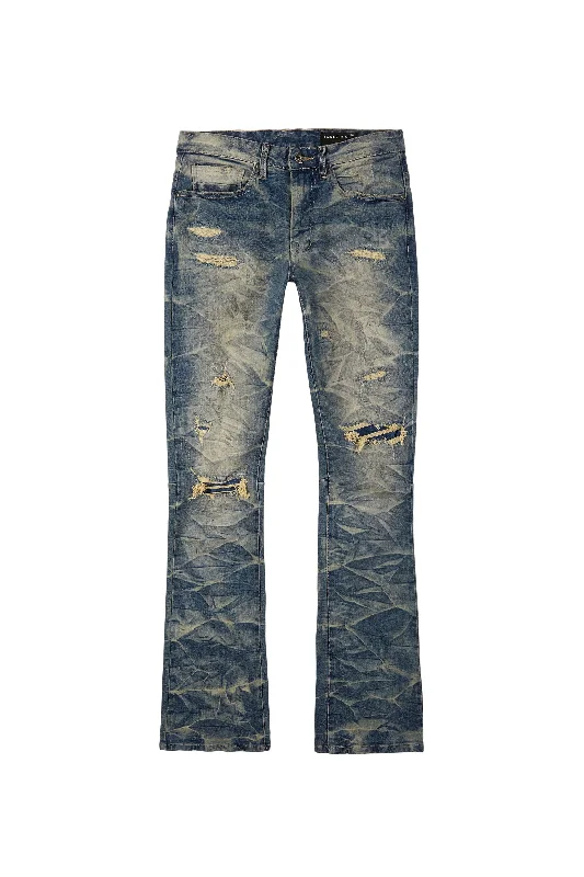 Essential Stacked Denim Jeans - Hunter Blue