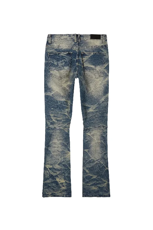 Essential Stacked Denim Jeans - Hunter Blue