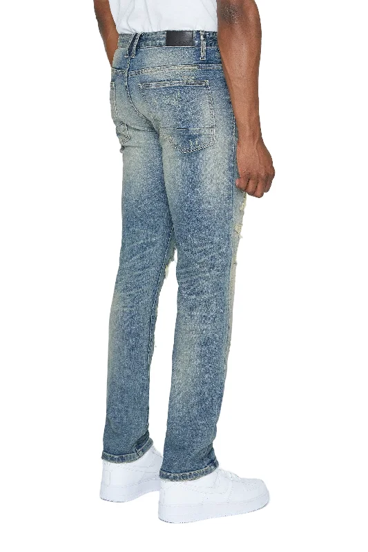 Heavy Distressed Jeans - Lisbon Blue