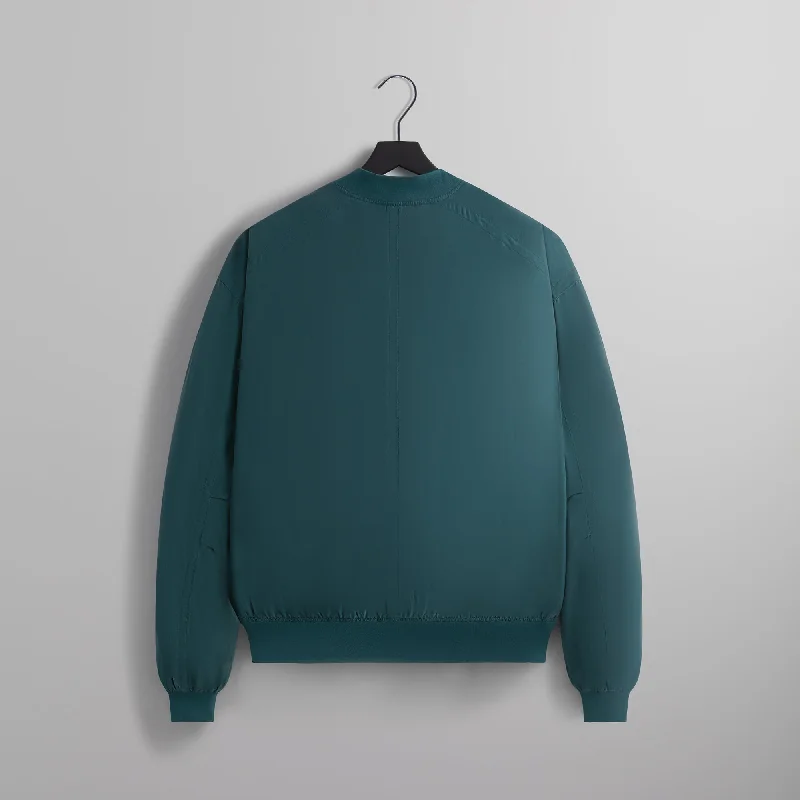 Kith Koen Washed Silk Bomber Jacket - Algae