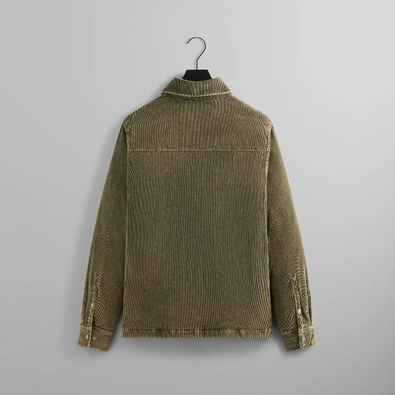 Kith Washed Corduroy Brixton Puffed Shirt Jacket - Mire