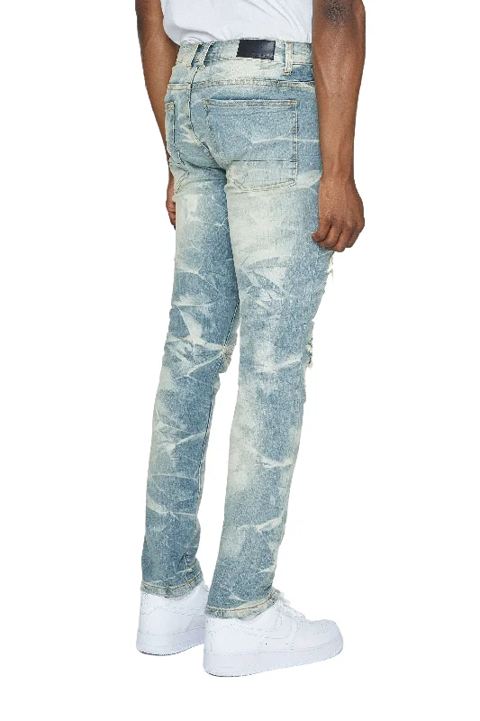 Lightning Effect Jeans - Clyde Blue