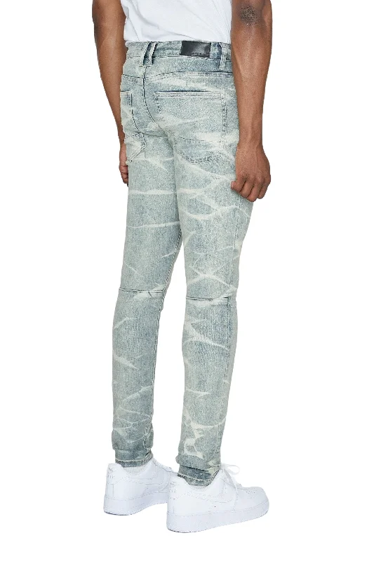 Lightning Effect Jeans - Industrial Blue