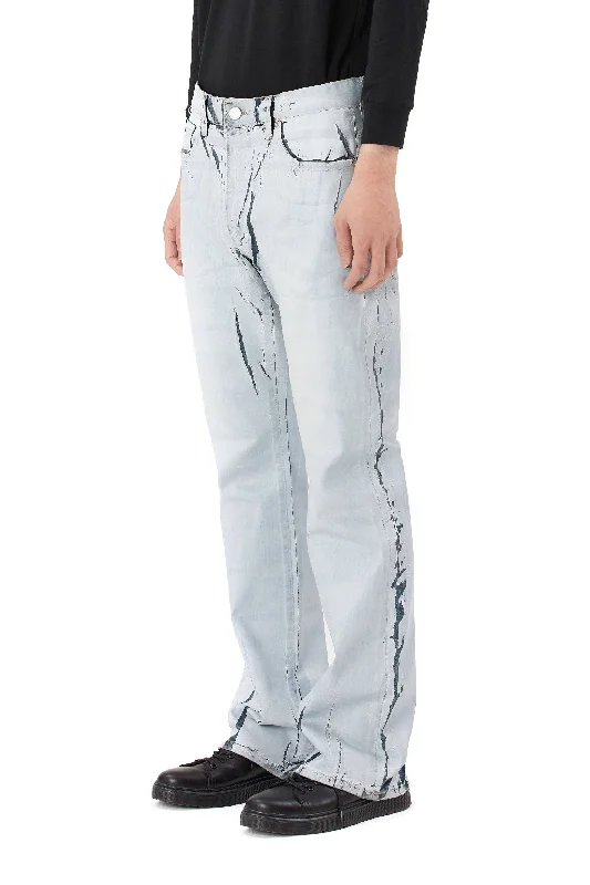 Matt Foil Denim Pants - Matte Foil Blue