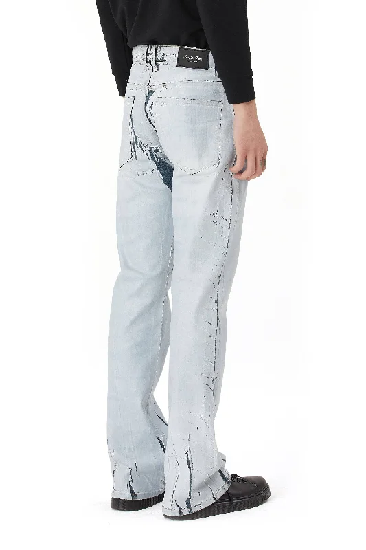 Matt Foil Denim Pants - Matte Foil Blue