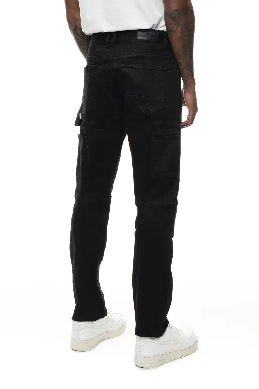 Rip & Repair Double Knee Jeans - Jet Black