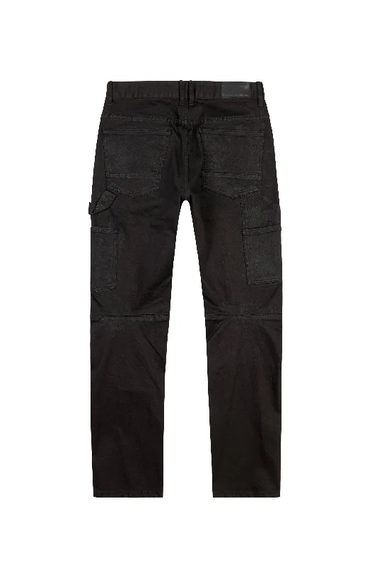 Rip & Repair Double Knee Jeans - Jet Black