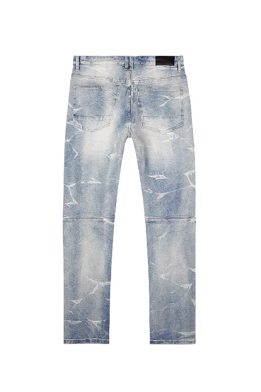 Rip & Repaired Lightning Washed Denim Jeans