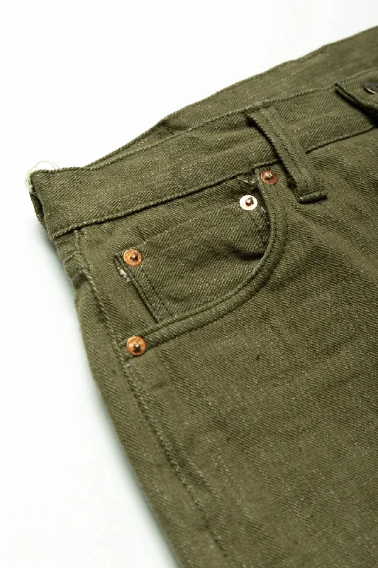 SAMURAI JEANS S0150GNX Uguisu 17oz Straight leg Jeans - Olive